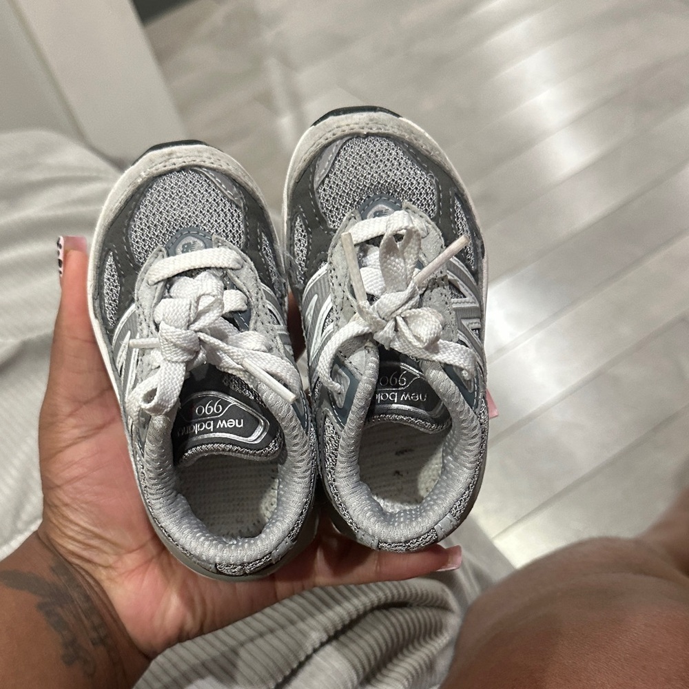 New Balance Kids' Sneakers in Gray and White